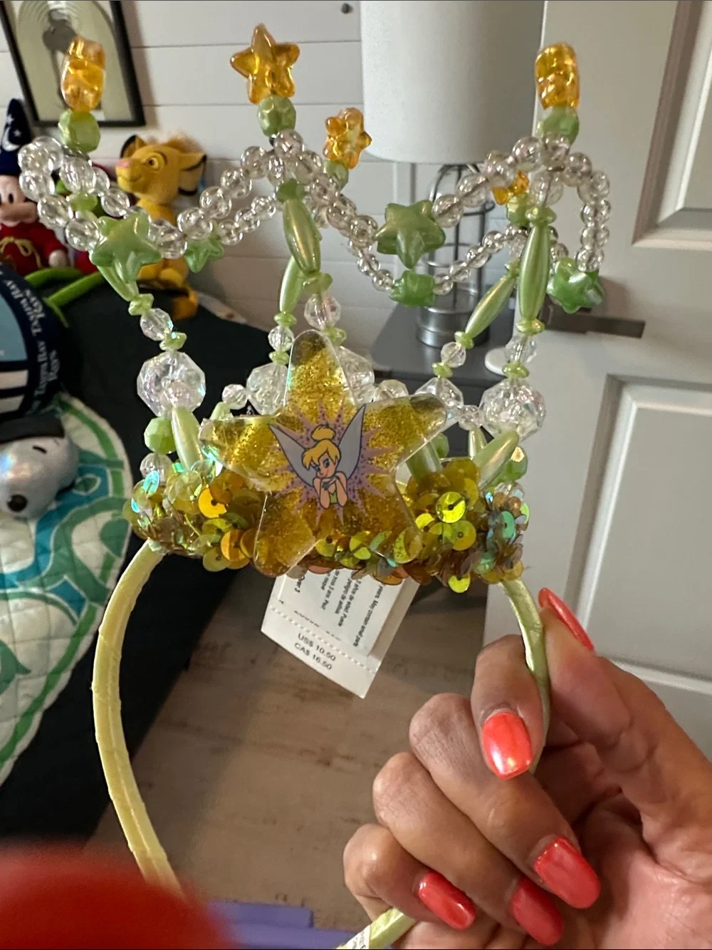 New set of 4 Disney princesses Feathered Novelty Handband beaded